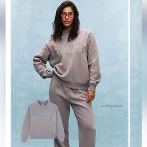 PARKE Monochrome Varsity Fleece Mockneck